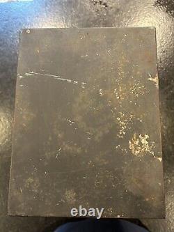 Vintage Imperial Brass Fittings Metal Display Case Storage Cabinet 5 Drawers