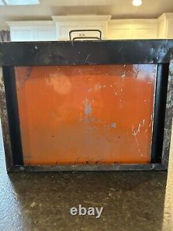 Vintage Imperial Brass Fittings Metal Display Case Storage Cabinet 5 Drawers