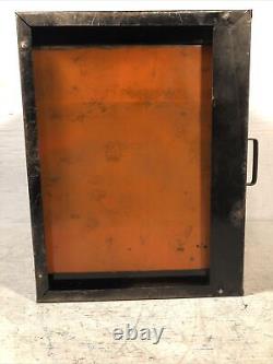 Vintage Imperial Brass Fittings Metal Display Case Storage Cabinet 5 Drawers