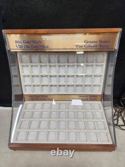 Vintage Jewelry Store Lighted Earring Jewelry Display Case