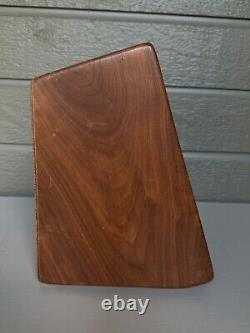 Vintage Jewelry Store Ring Display Case Wood Green Velvet MCM Jeweler Tabletop