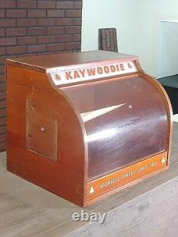 Vintage KAYWOODIE Pipe Tobacco Store Advertising Display Counter Top Case RARE