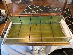 Vintage Kwiksale Store Display Case, Wood & Glass, 25 X 11.5 & 4.5-5.25 Tall