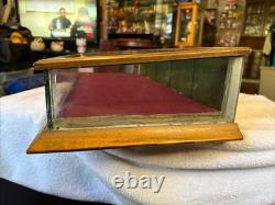 Vintage Kwiksale Store Display Case, Wood & Glass, 25 X 11.5 & 4.5-5.25 Tall