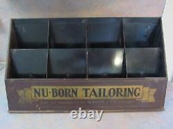 Vintage Nu Born Tailoring Metal Store Display Case Cabinet Tailor