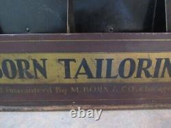 Vintage Nu Born Tailoring Metal Store Display Case Cabinet Tailor