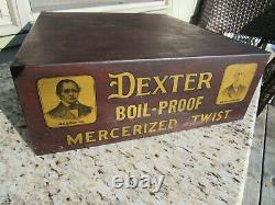 Vintage Original Since 1820 Dexterboil-proof Mercerized Twist Store Display Case