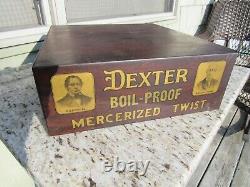 Vintage Original Since 1820 Dexterboil-proof Mercerized Twist Store Display Case