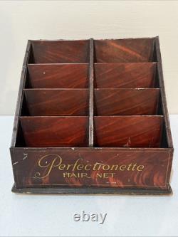 Vintage PERFECTIONETTE HAIR NET Store Beauty Salon Counter Display Case