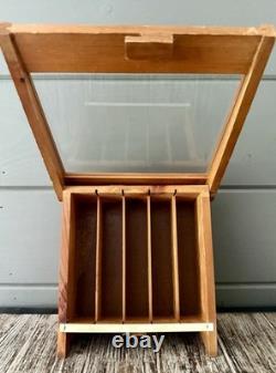 Vintage Peters High-Velocity 22's Ammo Store Display Case Wood withGlass Window