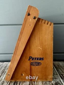 Vintage Peters High-Velocity 22's Ammo Store Display Case Wood withGlass Window