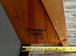 Vintage Peters High-Velocity 22's Ammo Store Display Case Wood withGlass Window