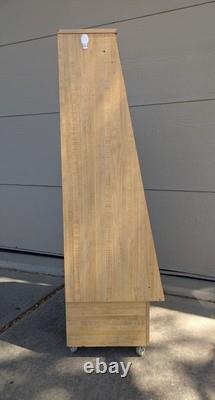 Vintage Slant Front Store Showcase Display Case Rolling Cabinet Acrylic Door