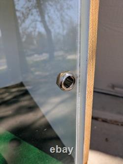 Vintage Slant Front Store Showcase Display Case Rolling Cabinet Acrylic Door