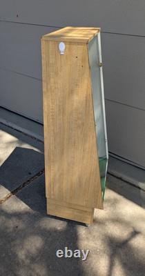 Vintage Slant Front Store Showcase Display Case Rolling Cabinet Acrylic Door