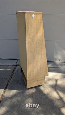 Vintage Slant Front Store Showcase Display Case Rolling Cabinet Acrylic Door