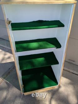 Vintage Slant Front Store Showcase Display Case Rolling Cabinet Acrylic Door Vintage Slant Front Store Showcase Display Case Rolling Cabinet Acrylic Door