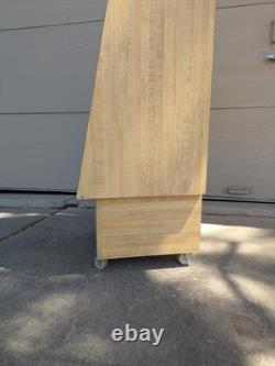 Vintage Slant Front Store Showcase Display Case Rolling Cabinet Acrylic Door