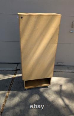 Vintage Slant Front Store Showcase Display Case Rolling Cabinet Acrylic Door