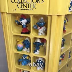 Vintage Smurf Store Display Case-Collector's Center with85 PEYO Smurfs FREE SHIP