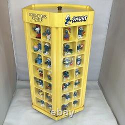 Vintage Smurf Store Display Case-Collector's Center with85 PEYO Smurfs FREE SHIP