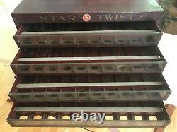Vintage Star spool cabinet American Thread Co. Store display advertising sewing