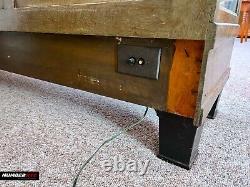 Vintage Store Counter Top Front Loader Display Case with Glass Panels & Lights