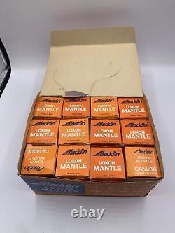 Vintage Store Display Box Of 12 Kerosene Lamp Aladdin Loxon Mantles