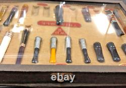 Vintage Store Display Cigar & Cigarette Holders In Orig. Display Case. Incomplet