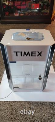 Vintage Timex Watch Counter Top Rotating Spinning Store Display Case Lockable