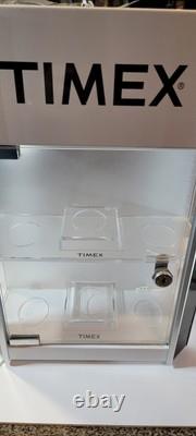 Vintage Timex Watch Counter Top Rotating Spinning Store Display Case Lockable