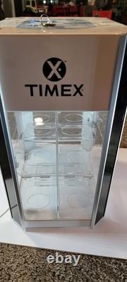 Vintage Timex Watch Counter Top Rotating Spinning Store Display Case Lockable
