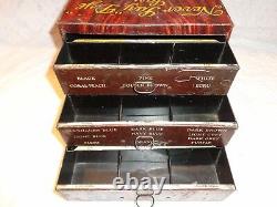 Vintage Tin Rit General Store Advertising Dye Counter Top Display Cabinet Case