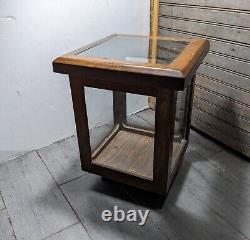 Vintage Wood & Glass Store Counter Display Case/Box Showcase Cabinet Vitrine