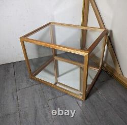 Vintage Wood Store Display Cabinet Box Case Countertop Showcase E62