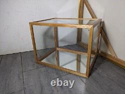 Vintage Wood Store Display Cabinet Box Case Countertop Showcase E62
