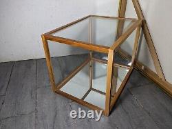 Vintage Wood Store Display Cabinet Box Case Countertop Showcase E62