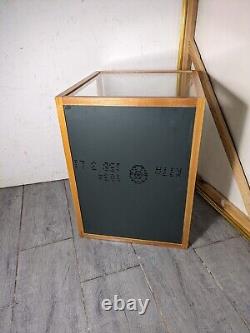 Vintage Wood Store Display Cabinet Box Case Countertop Showcase E62