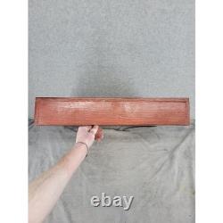 Vintage Wooden Hinged Storage Box Red Rustic Desk Organizer Display Case