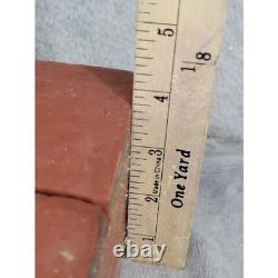 Vintage Wooden Hinged Storage Box Red Rustic Desk Organizer Display Case