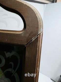 Vintage Wooden Pipe Display Storage Cabinet Case Tobacco Storage