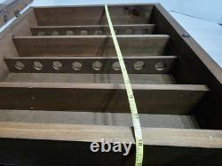 Vintage Wooden Pipe Display Storage Cabinet Case Tobacco Storage