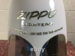 Vintage Zippo Lighter 12 Count Lighted Rotating Store Display Case 22 Tall