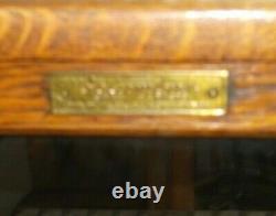 Vintage antique General Store Glass Display Cabinet oak Showcase 40T47L24W