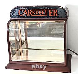 Vintage c 1930's CARTER CARBURETOR LIGHTED GLASS STORE DISPLAY CASE 17