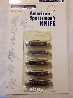 Vtg 1977 Store Display Colonial USA Sportsman's 2 Blade Folding Pocket Knife 11