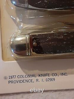 Vtg 1977 Store Display Colonial USA Sportsman's 2 Blade Folding Pocket Knife 11