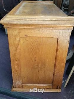 Vtg Antique Oak Country Store Display Spool Cabinet Sewing Thread