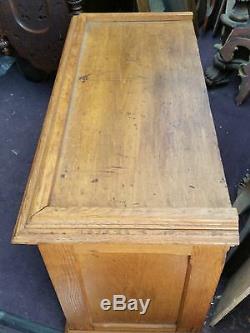 Vtg Antique Oak Country Store Display Spool Cabinet Sewing Thread