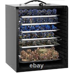 WELIDAY Miniature Storage Case for Collectibles Miniatures, Wooden Display Cases